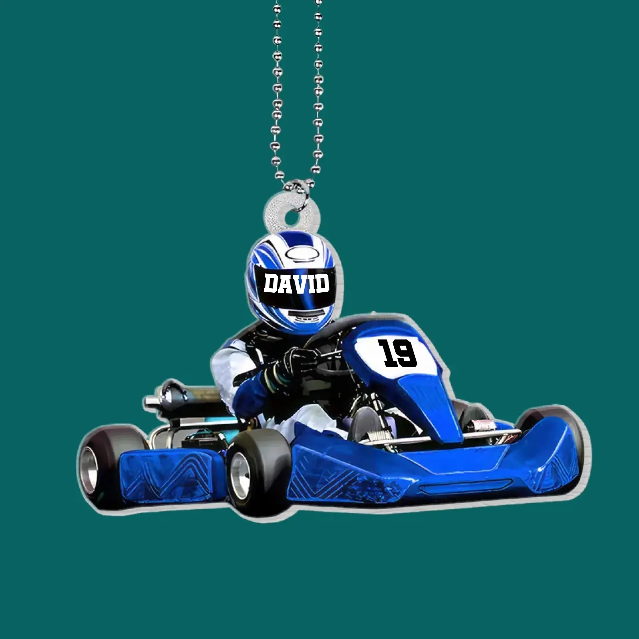Go Kart Racing - Personalized Acrylic Ornament - Christmas Gift for Go Kart Lover, Racing Gift - Image 5