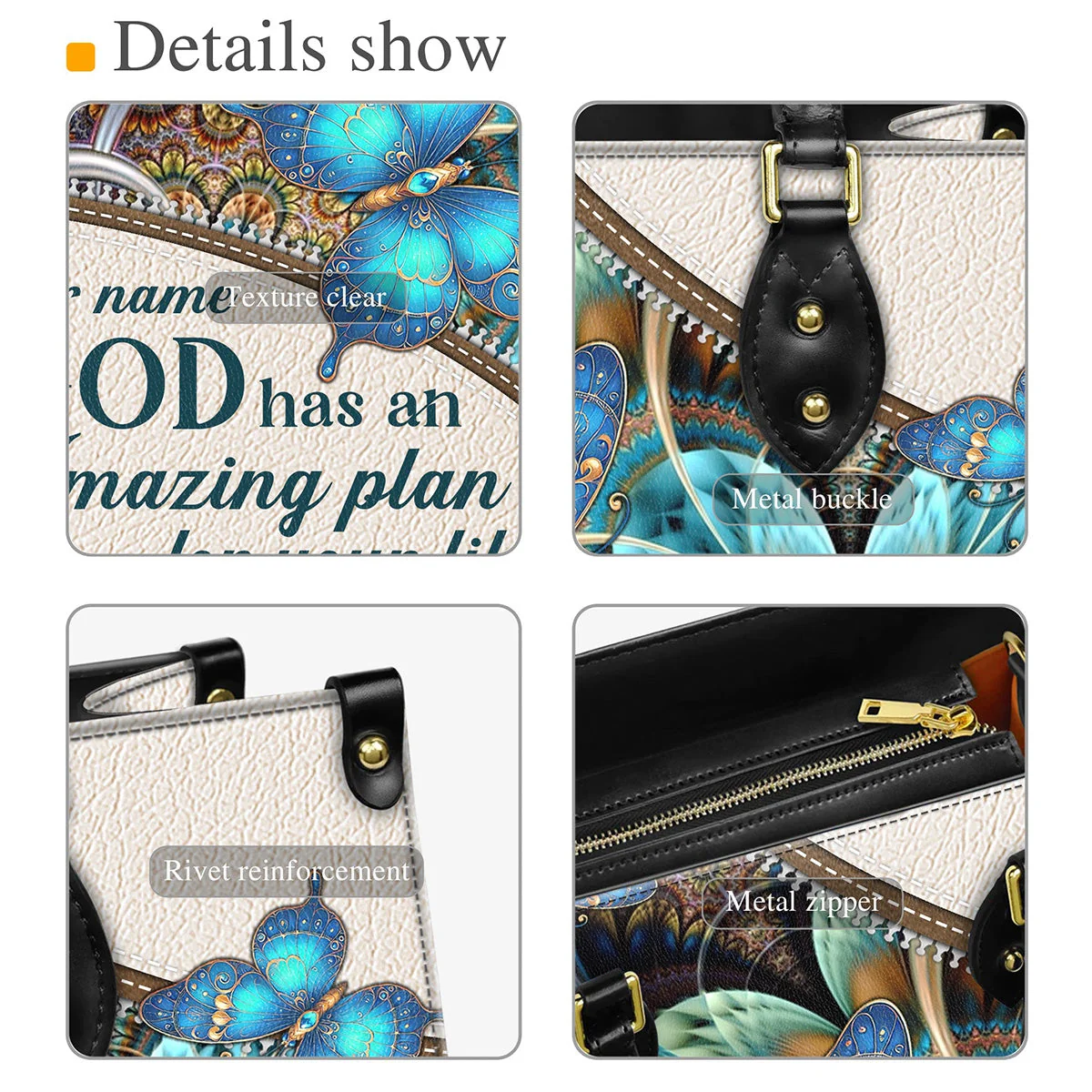 God Has An Amazing Plan For Your Life - Personalized Leather bag with Your Name - Image 5