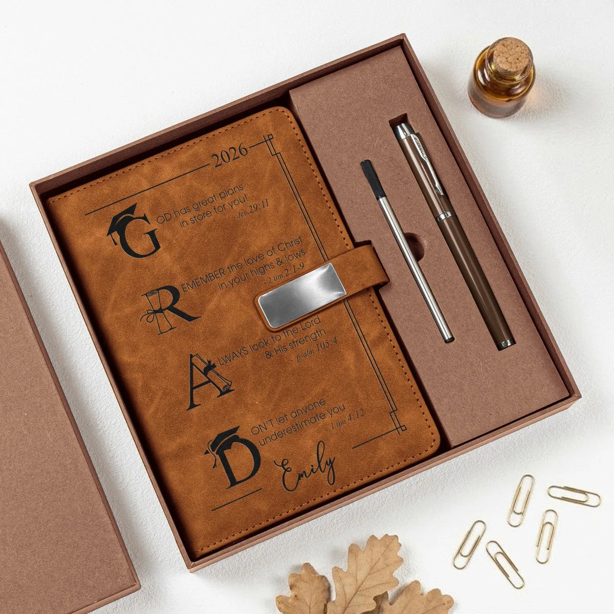 God Has Great Plans For You Graduation Motivation Personalized Notebook Set - Image 2