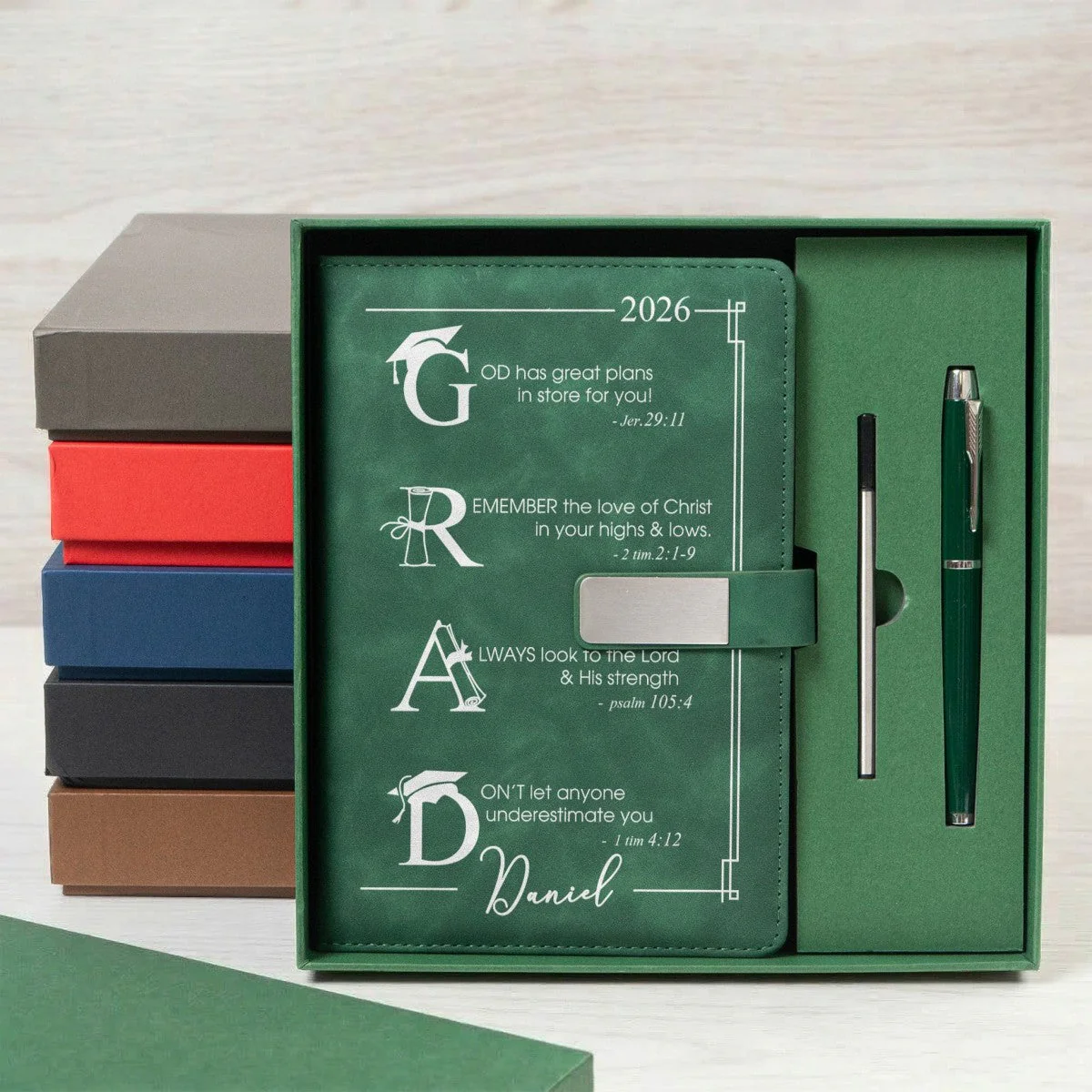 God Has Great Plans For You Graduation Motivation Personalized Notebook Set - Image 4