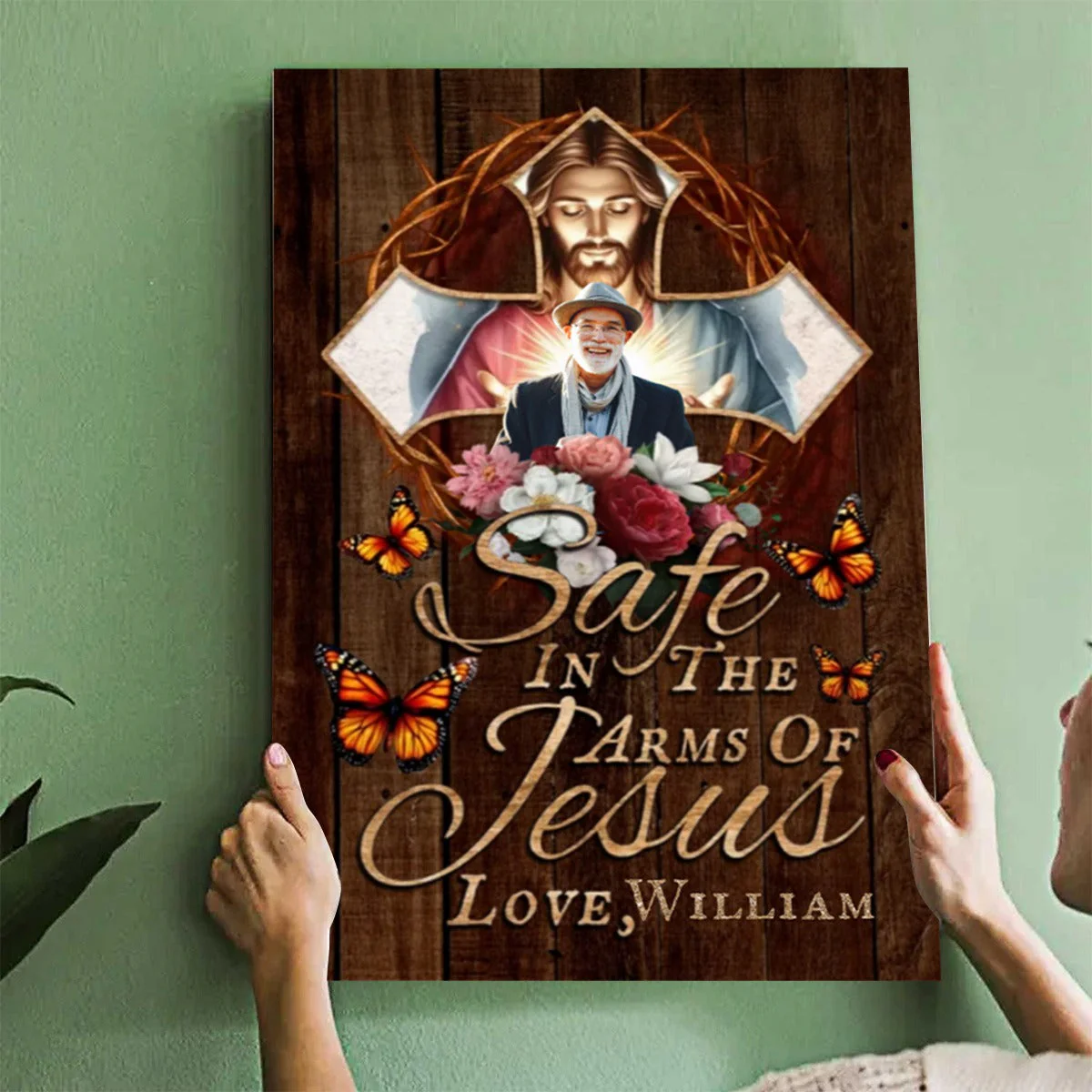 God Saw You Getting Tired Personalized Photo Canvas/Poster Memorial Gift - Image 2