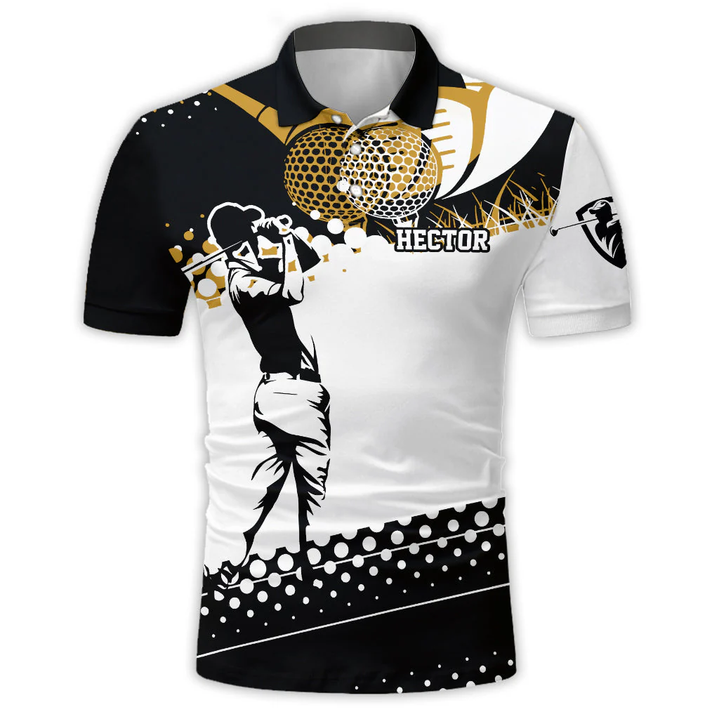 Golf & Beer That's Why I'm Here - Personalized Man Golf Polo Shirt Gift For Him - Image 5
