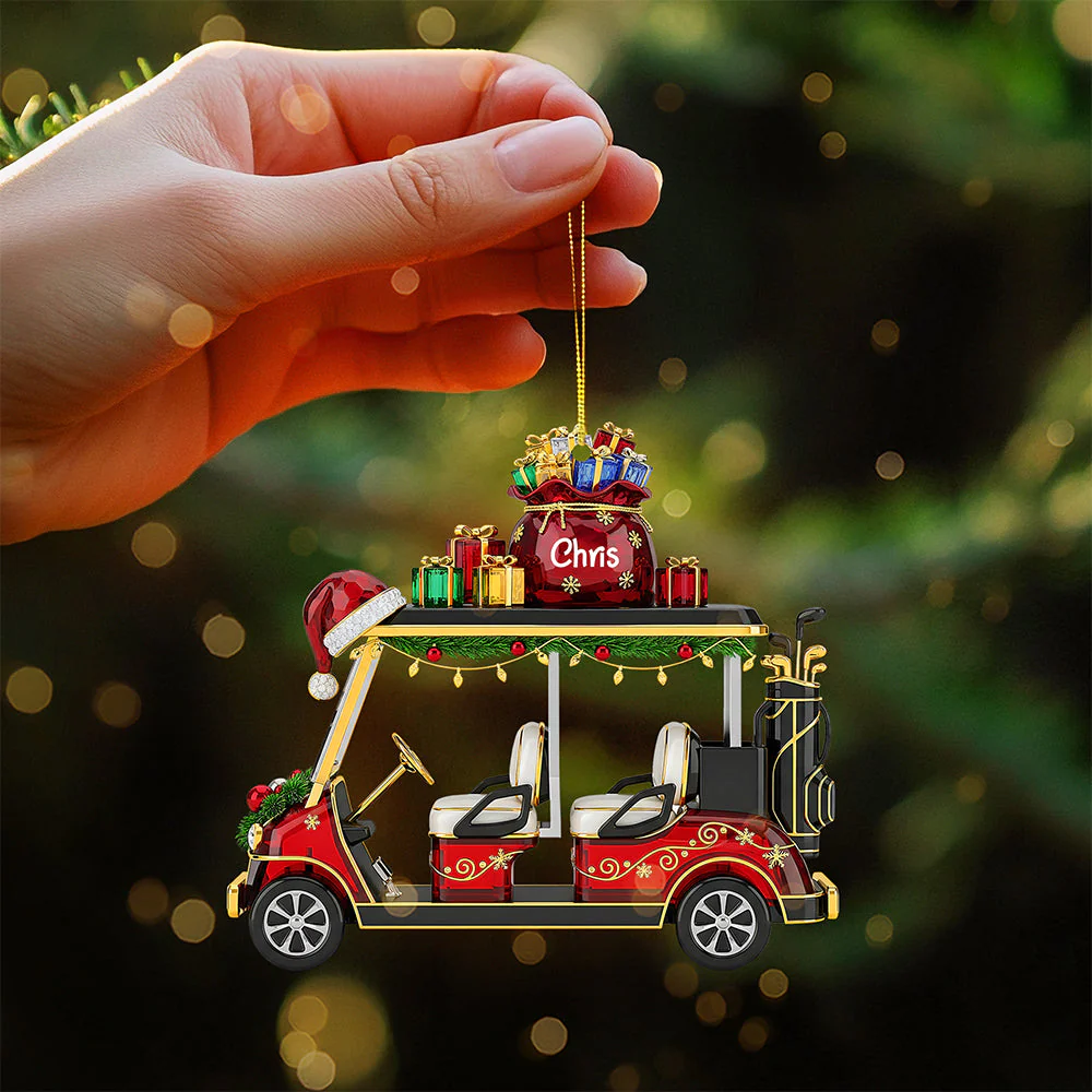 Golf Cart Ornament - Personalized Gifts For Golf Lovers - Image 3