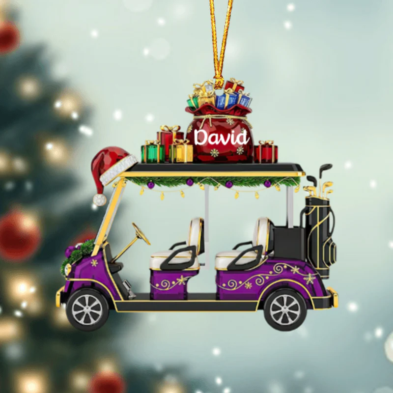 Golf Cart Ornament - Personalized Gifts For Golf Lovers - Image 4