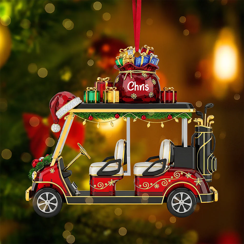 Golf Cart Ornament - Personalized Gifts For Golf Lovers - Image 6