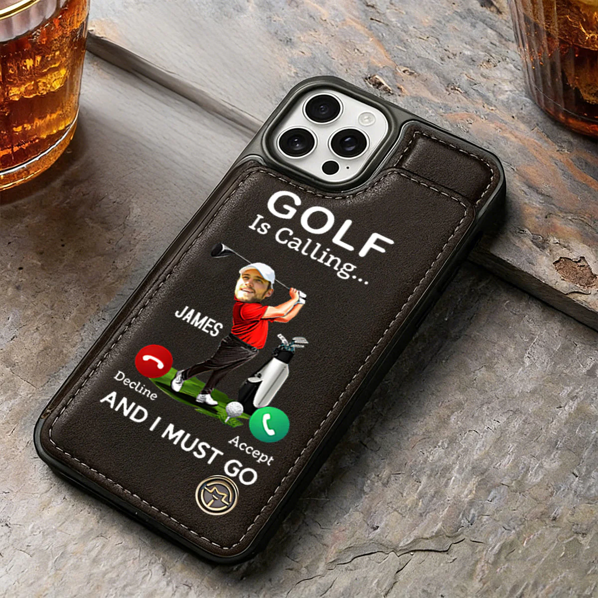 Golf Is Calling¡­ And I Must Go - Custom Photo Personalized Flip Wallet Phone Case, Gift For Golfer - Image 4