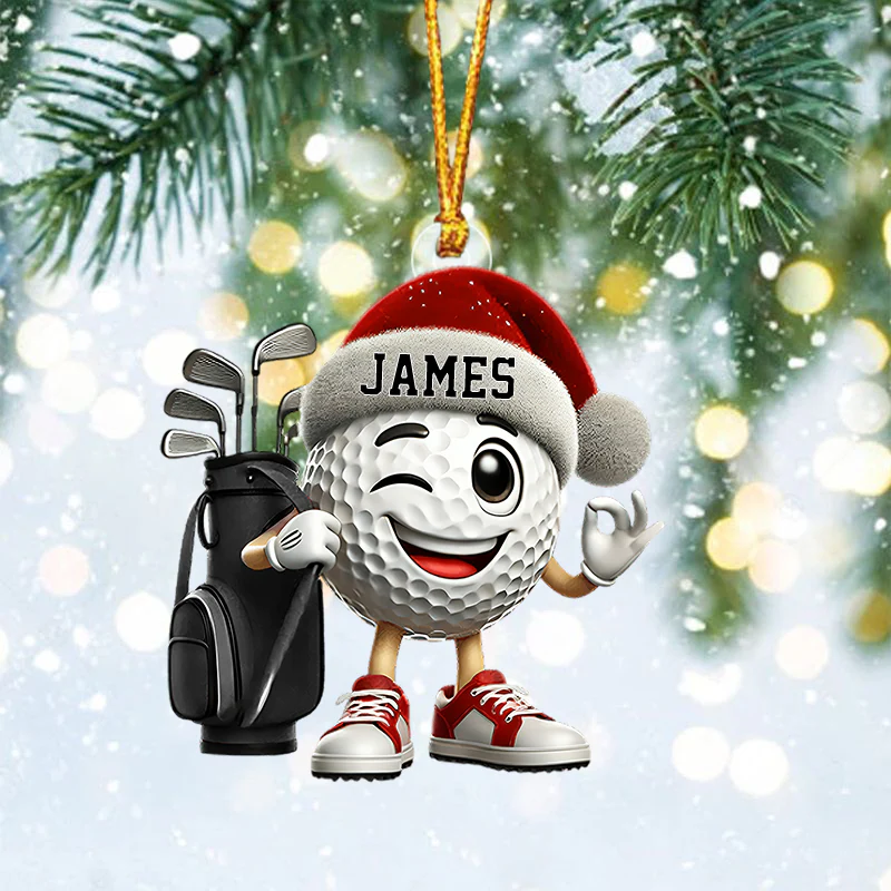 Golf Player Home Decor Christmas Ornament Personalized Ornament