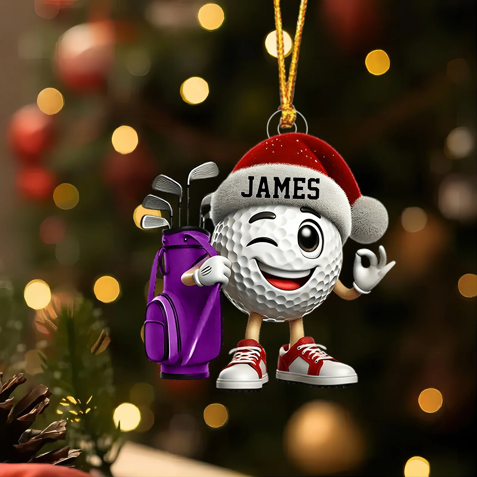 Golf Player Home Decor Christmas Ornament Personalized Ornament - Image 2