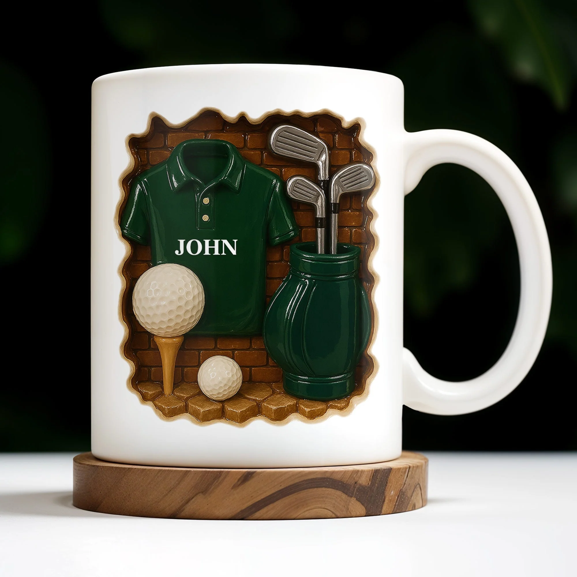 Golf Shirt, Golf Balls, Golf Clubs, Golf Bag - Personalized Mug, Gift For Golf Lovers - Image 3