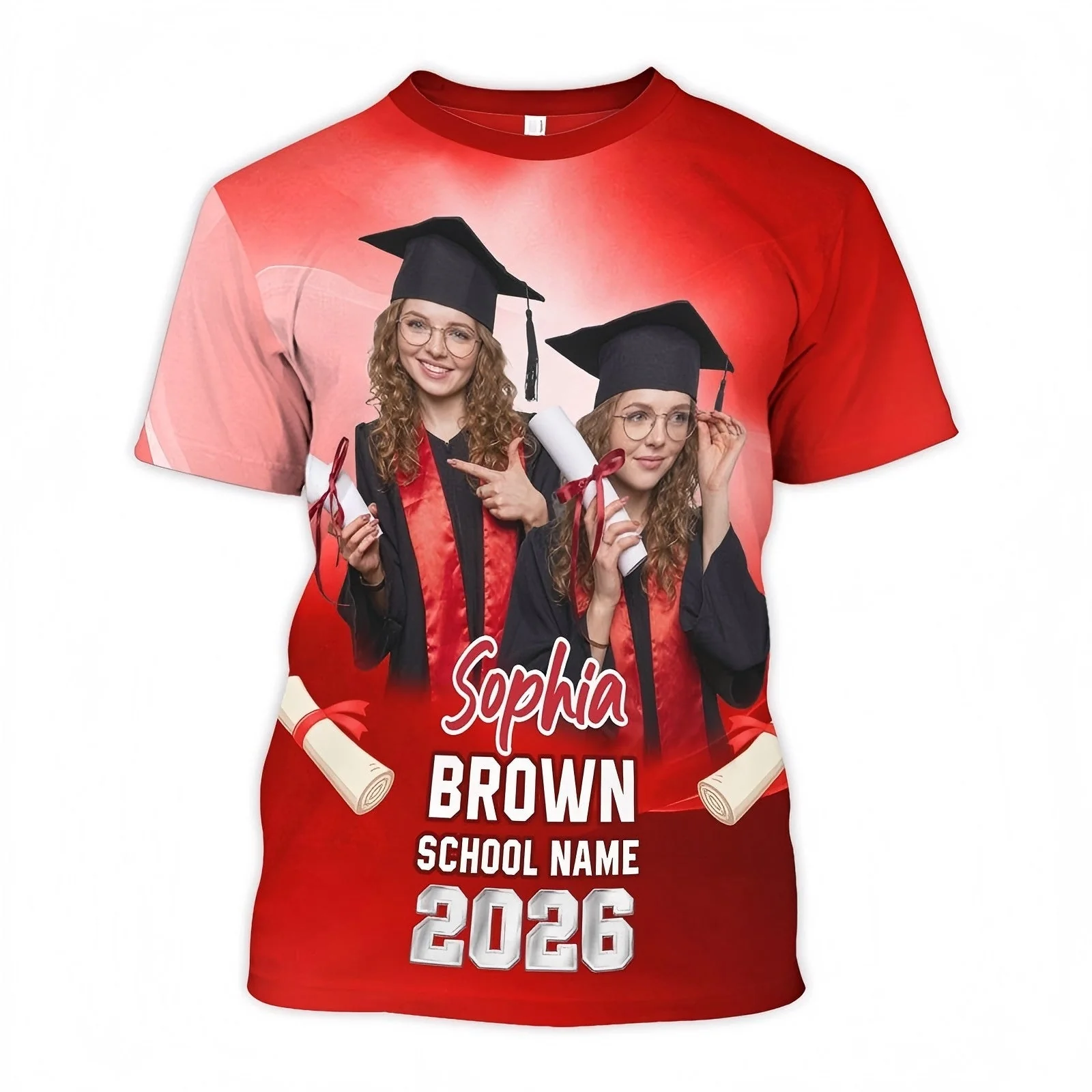 Graduate Custom Photo - Personalized Shirt - Family Matching Graduation Shirt, Graduation Party Gift, Senior Class of 2026 - Image 4