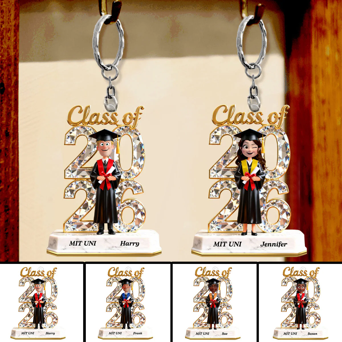 Graduation Acrylic Keychain - Personalized Gifts For Graduates - Image 2