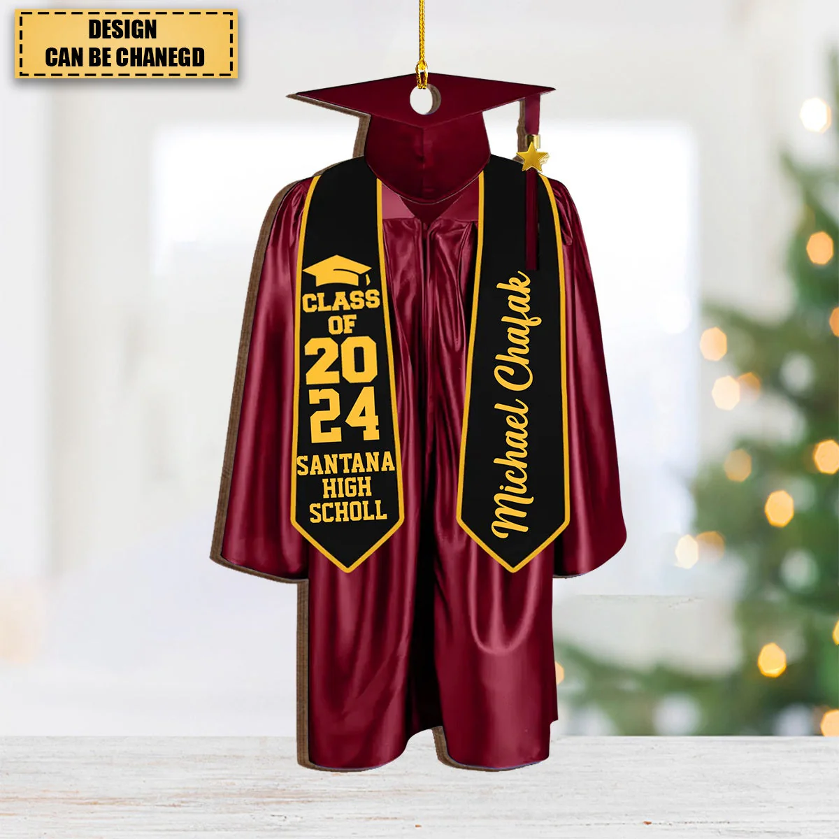 Graduation Gift Christmas Ornament - Personalized Wooden Ornament, Graduation Gift - Image 4