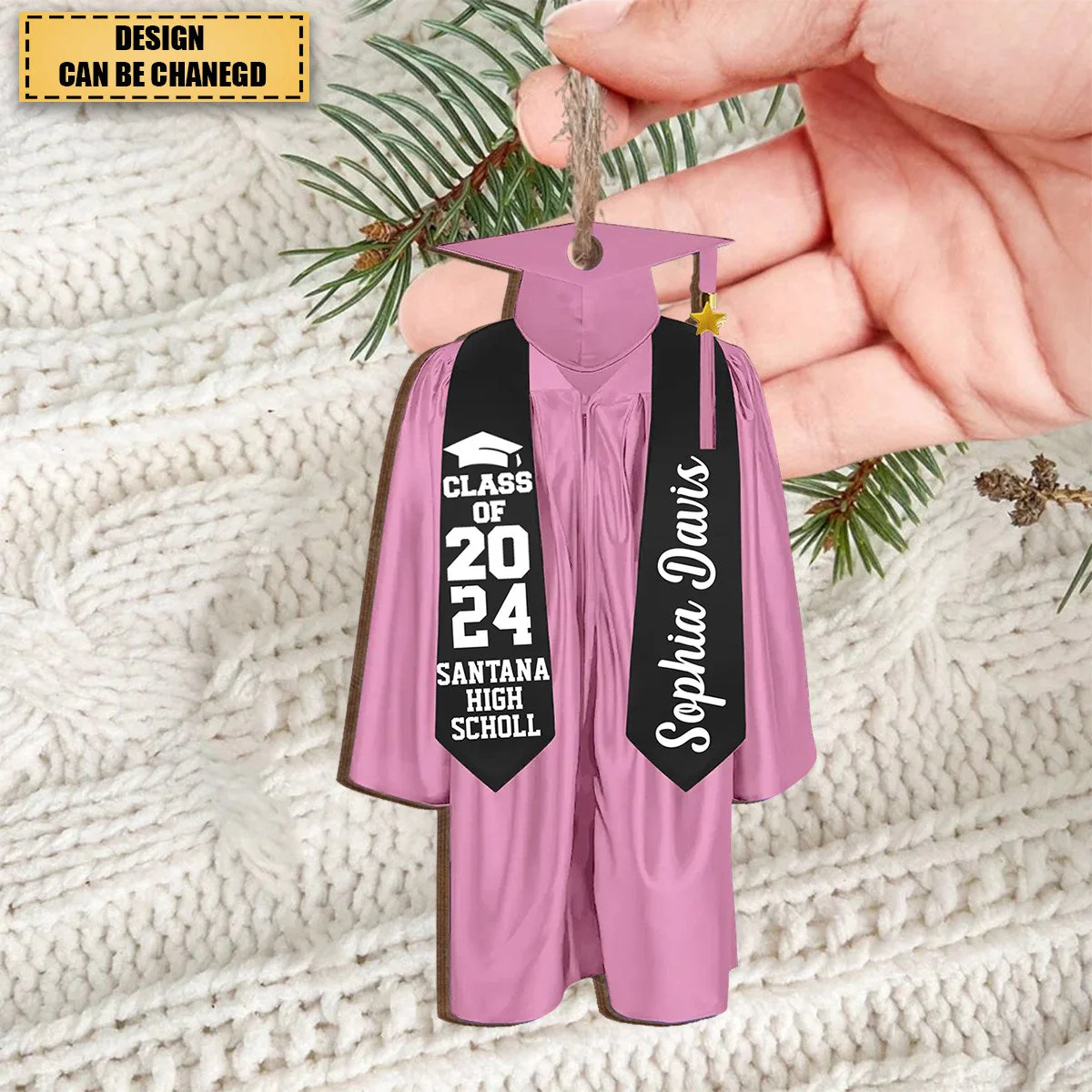 Graduation Gift Christmas Ornament - Personalized Wooden Ornament, Graduation Gift - Image 5