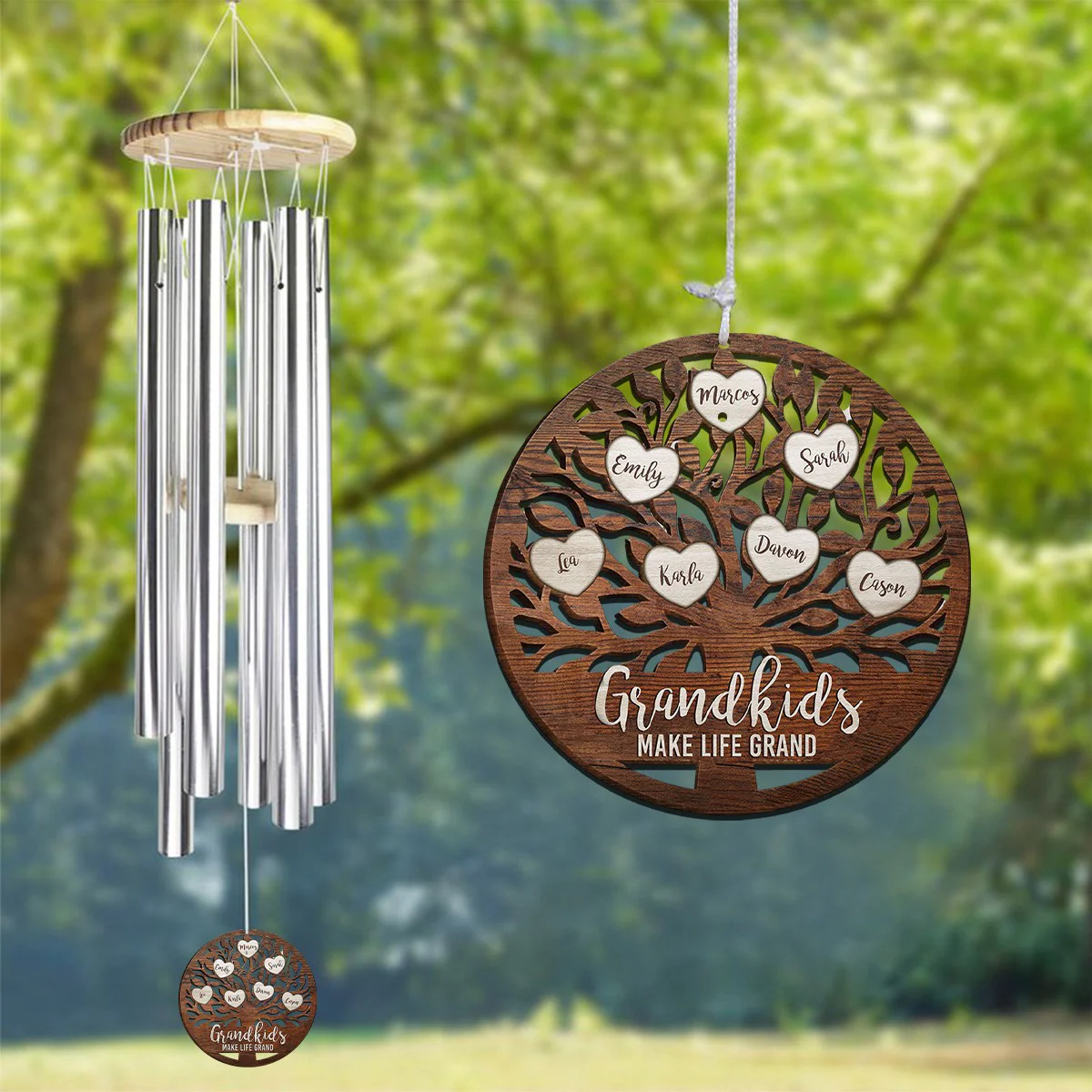 Grandkids Make Life Grand - Personalized Wind Chimes - Image 4