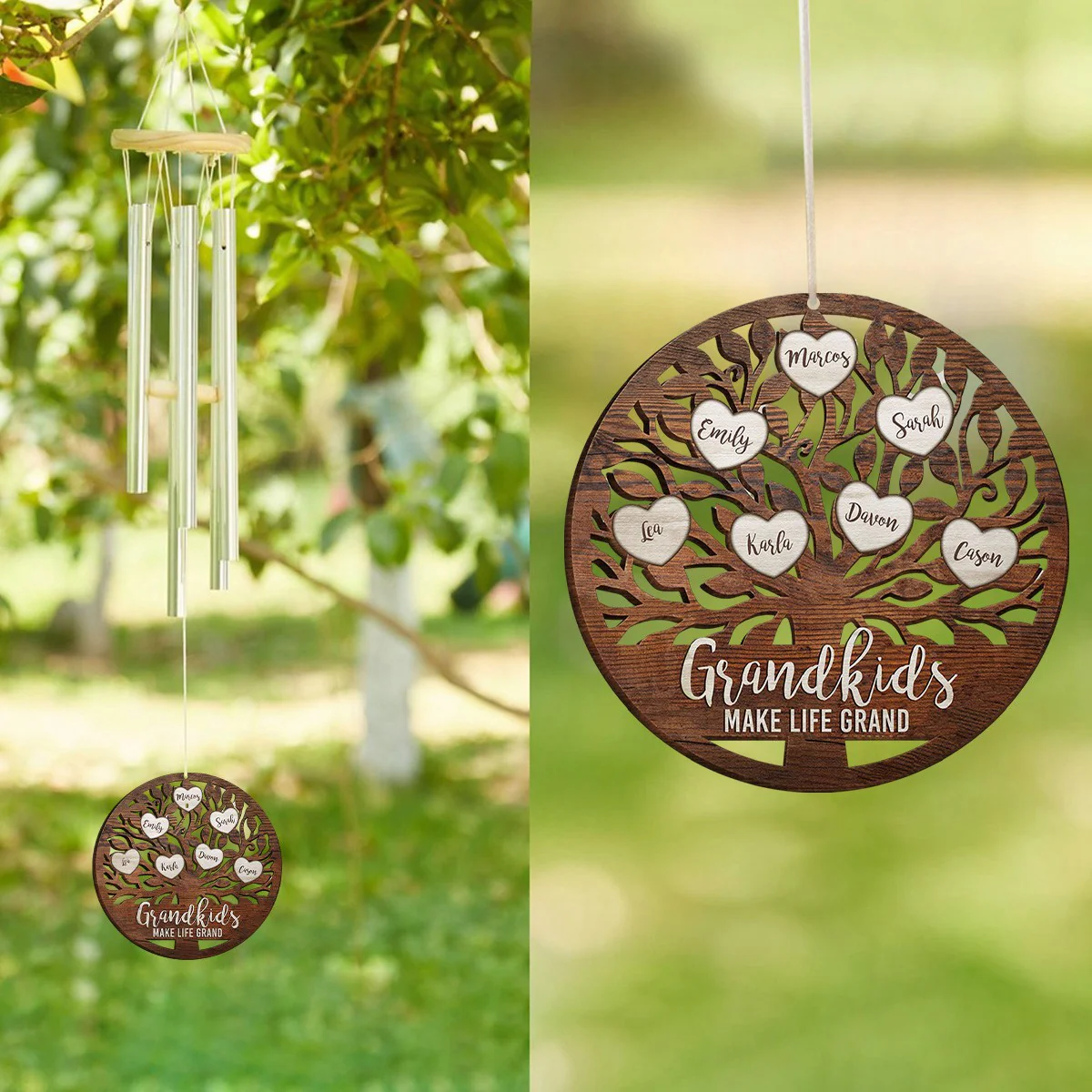 Grandkids Make Life Grand - Personalized Wind Chimes - Image 5