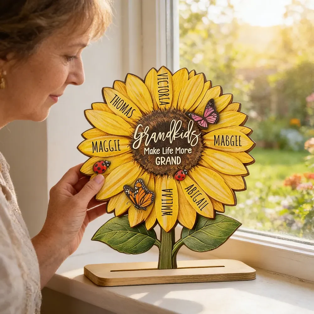 Grandkids Make Life More Grand - Personalized Wooden Plaque - Image 6