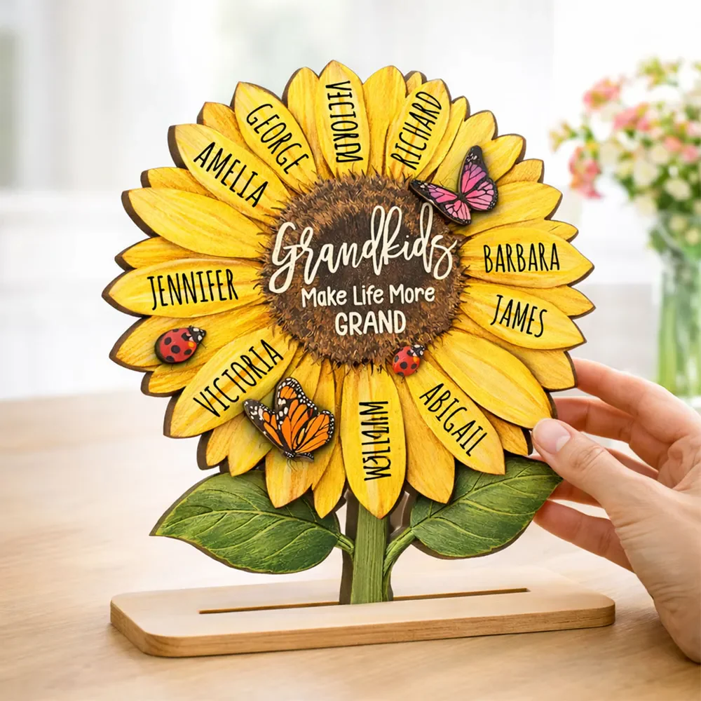 Grandkids Make Life More Grand - Personalized Wooden Plaque - Image 8
