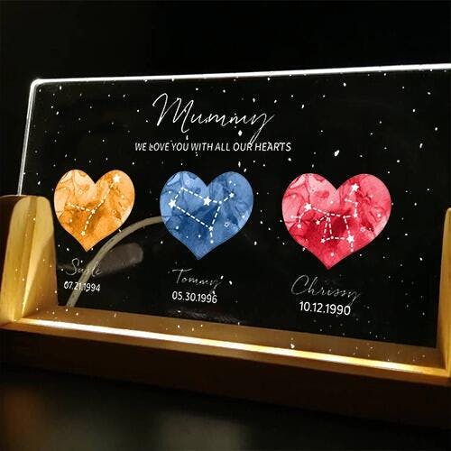 Grandma - A Heartfelt Thank You Personalized LED Light Frame With Custom Heart Designs - Image 5