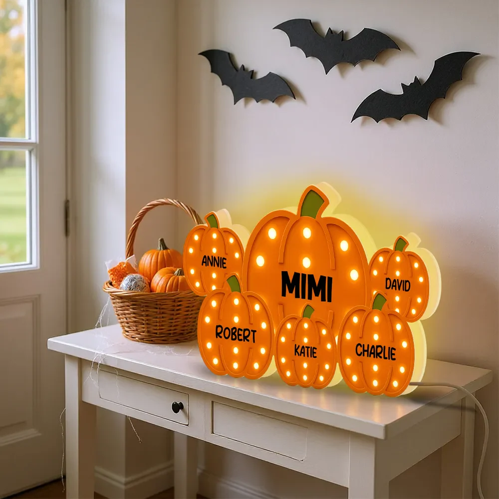 Grandma Little Pumpkins Personalized LED Light Box - Image 5