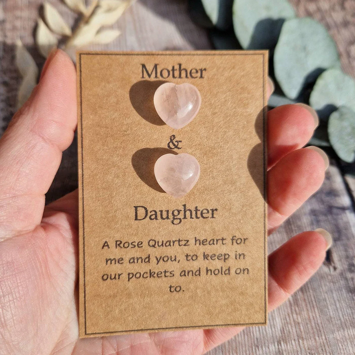Grandma Mother & Daughter Rose Quartz Crystal,Mother's day Gift - Image 3