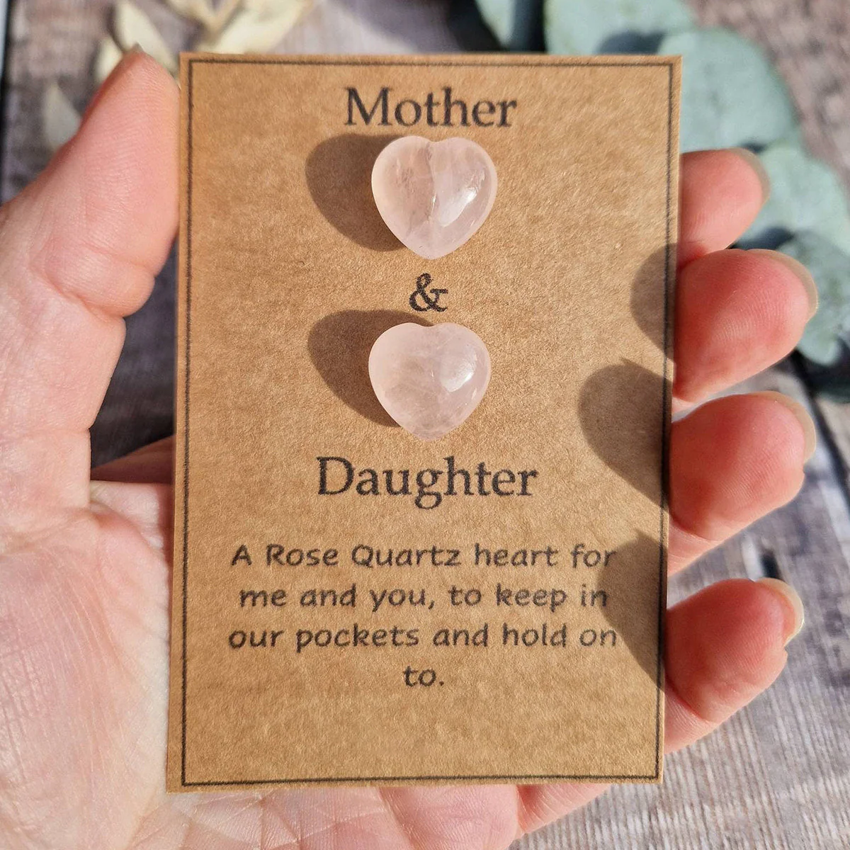 Grandma Mother & Daughter Rose Quartz Crystal,Mother's day Gift - Image 5