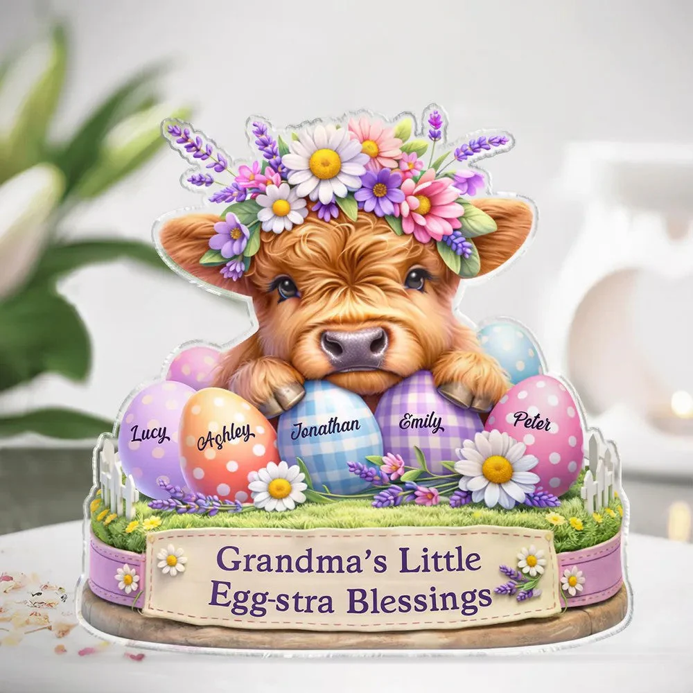 Grandma’s Little Egg-stra Blessings - Personalized Acrylic Plaque - Image 5