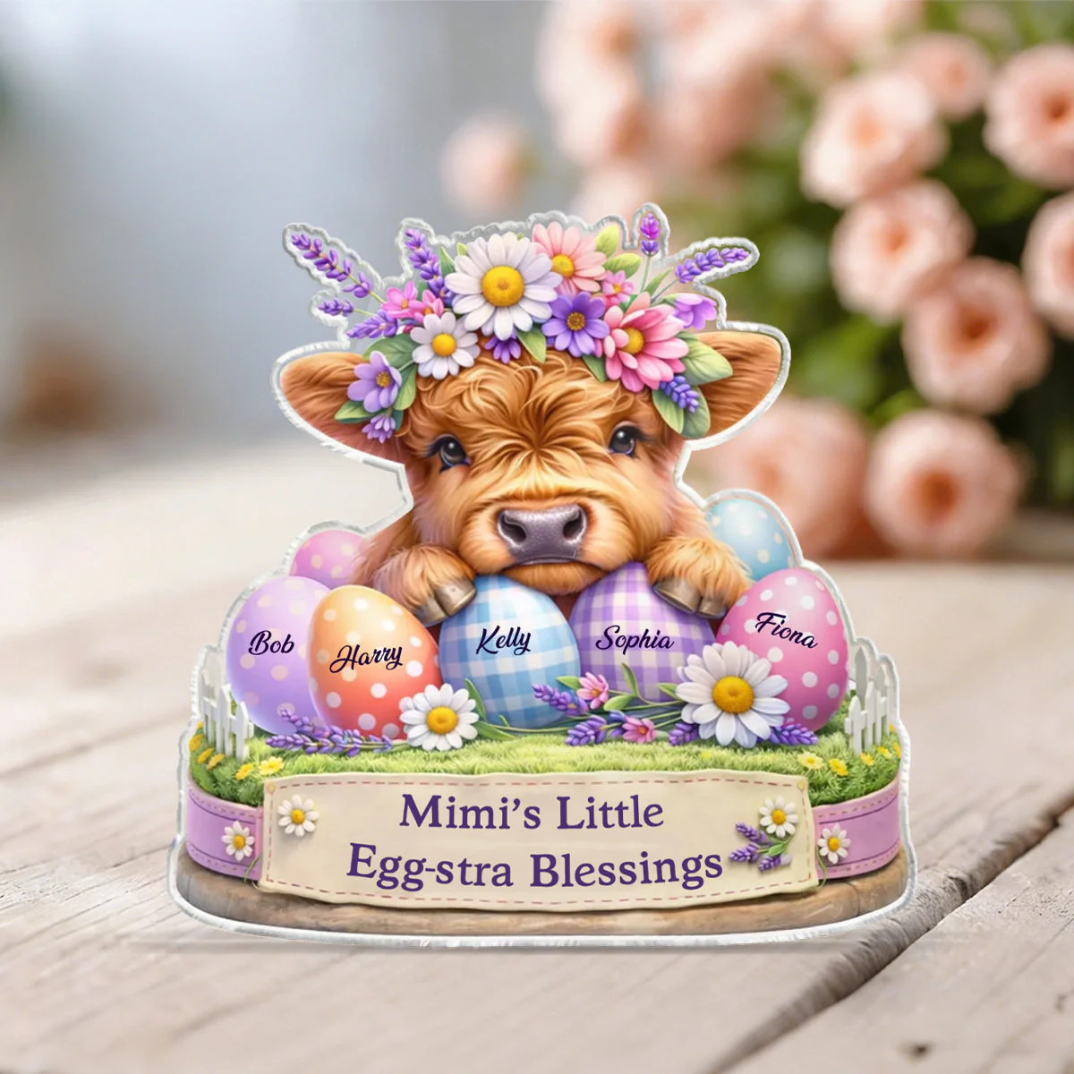 Grandma’s Little Egg-stra Blessings - Personalized Acrylic Plaque - Image 6