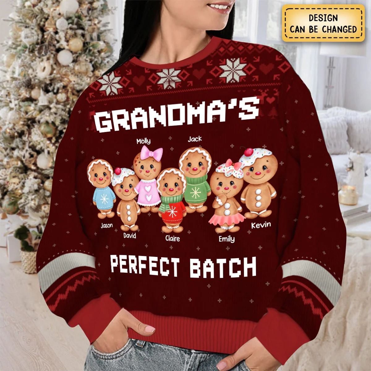 Grandma’s Love And Kid’s Laughter Make Christmas Special - Family Personalized Sweatshirt - Image 2
