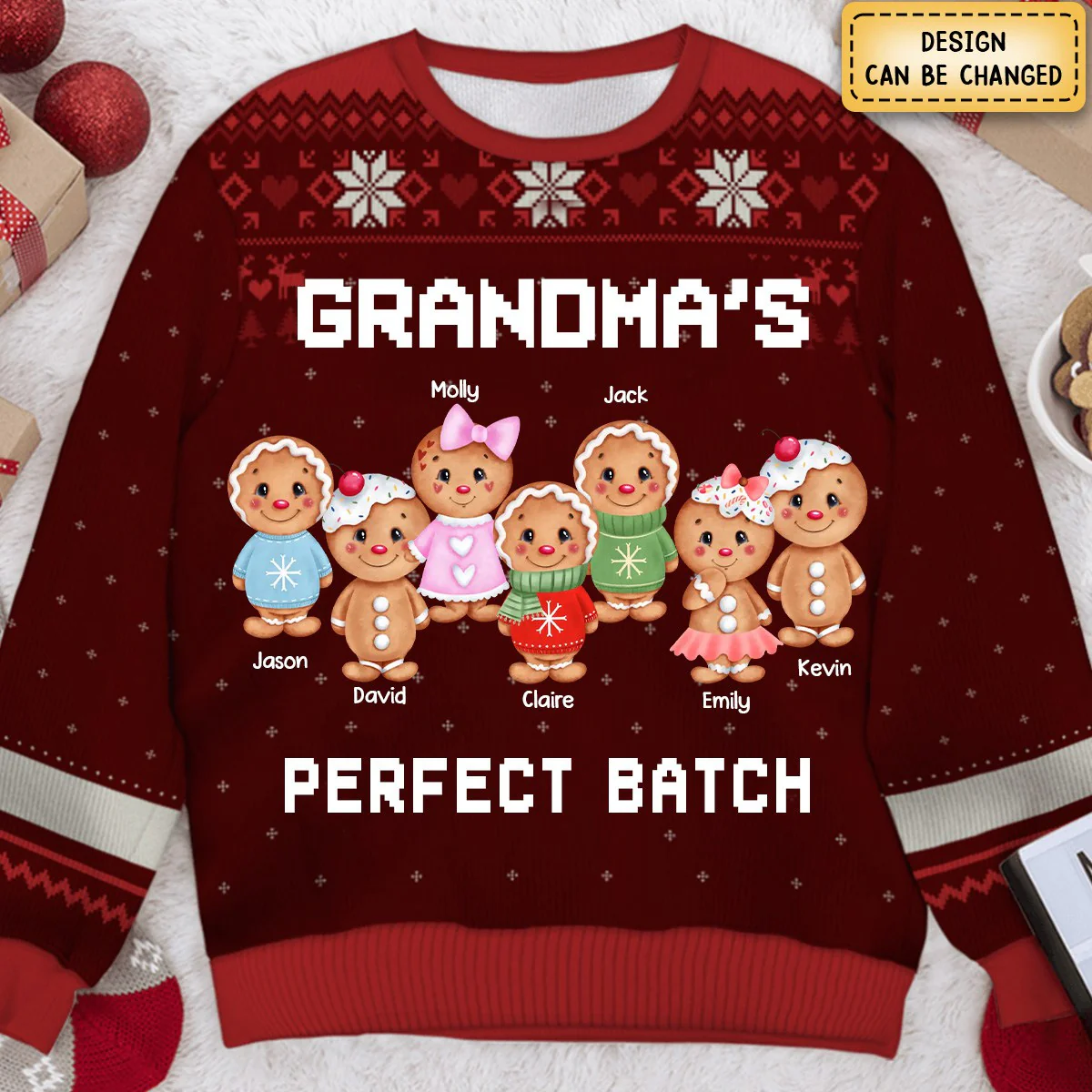 Grandma’s Love And Kid’s Laughter Make Christmas Special - Family Personalized Sweatshirt - Image 4