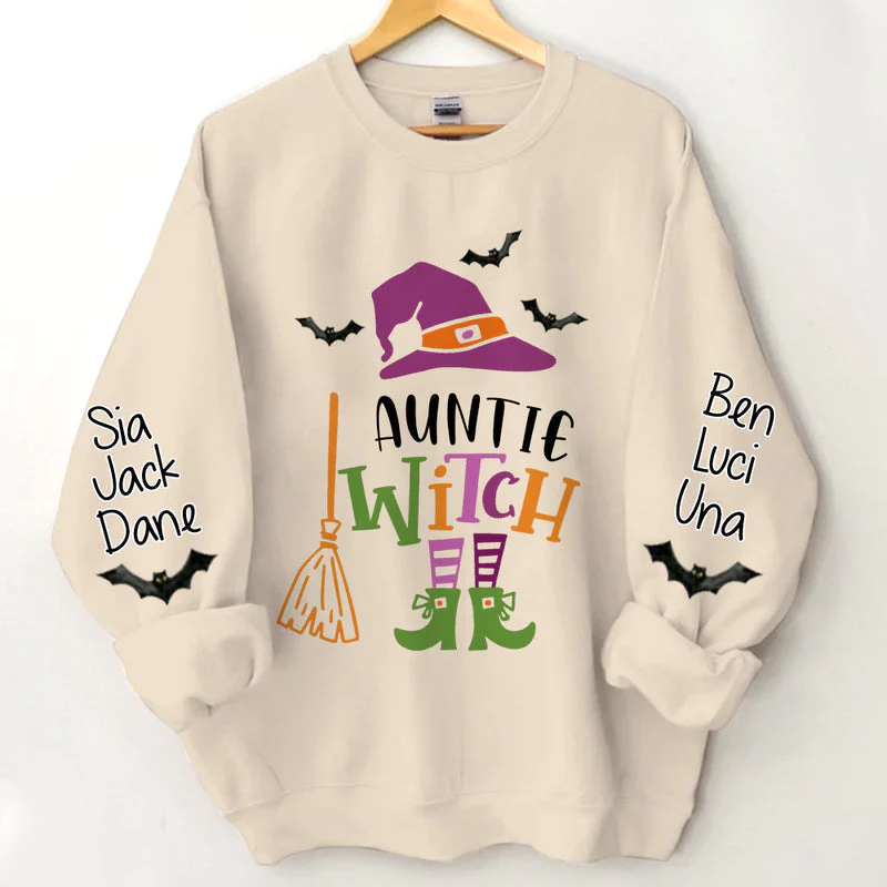 Grandma Witch Halloween Personalized Sweatshirt - Image 2