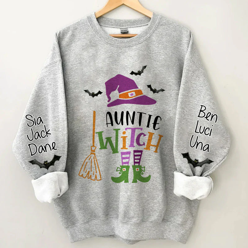 Grandma Witch Halloween Personalized Sweatshirt - Image 3