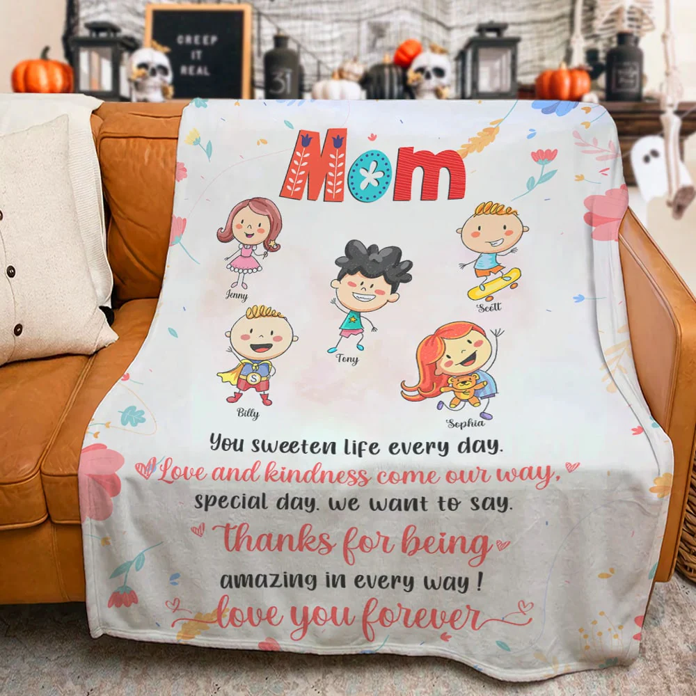 Grandma, You Sweeten Life Every Day, Personalized Blanket, Grandma,Gifts - Image 3