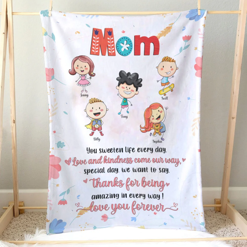Grandma, You Sweeten Life Every Day, Personalized Blanket, Grandma,Gifts - Image 4
