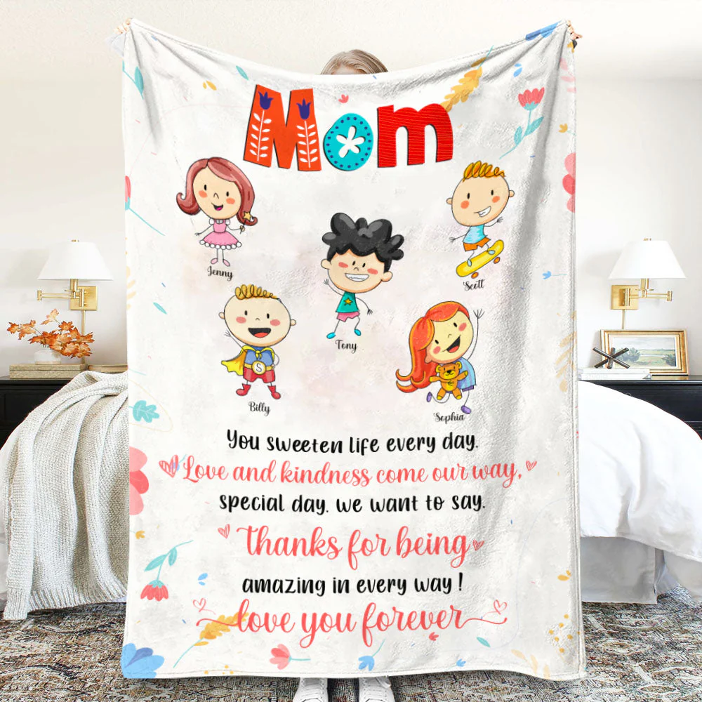 Grandma, You Sweeten Life Every Day, Personalized Blanket, Grandma,Gifts - Image 5