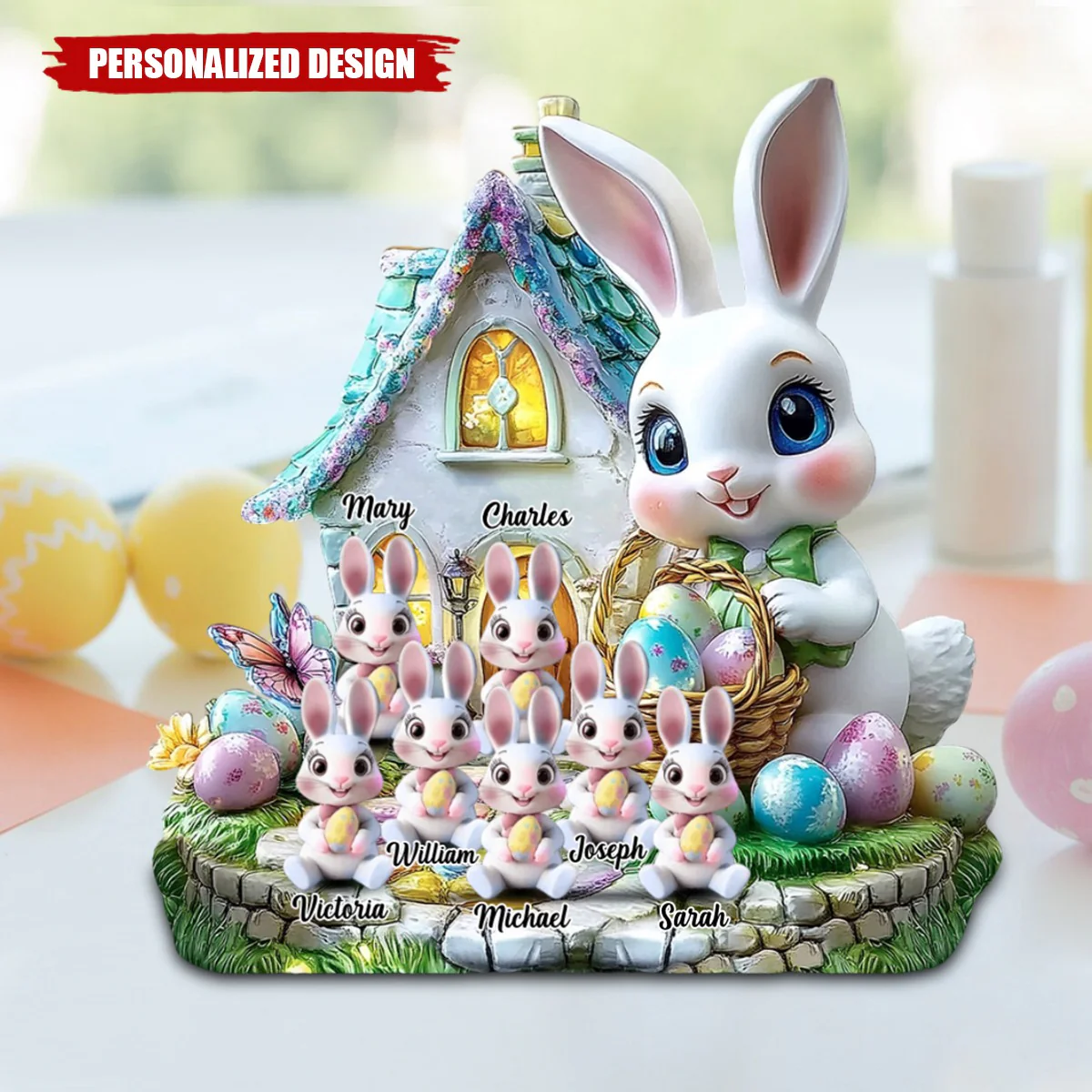 Grandma's Bunnies - Personalized Grandma Custom Shaped Acrylic Plaque - Image 2