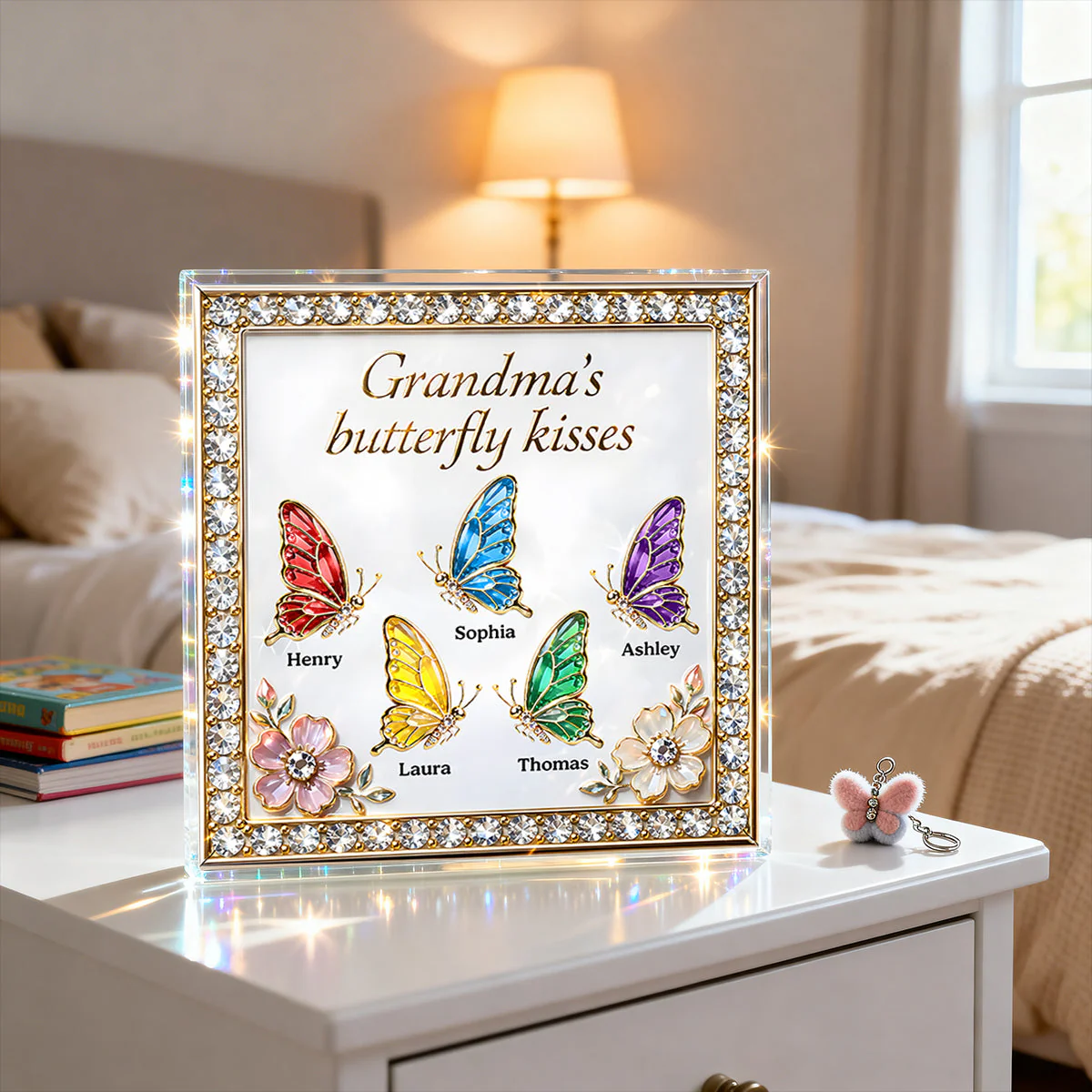 Grandma's Butterfly Kisses - Personalized Acrylic Block Plaque, Mother's Day Gift - Image 8
