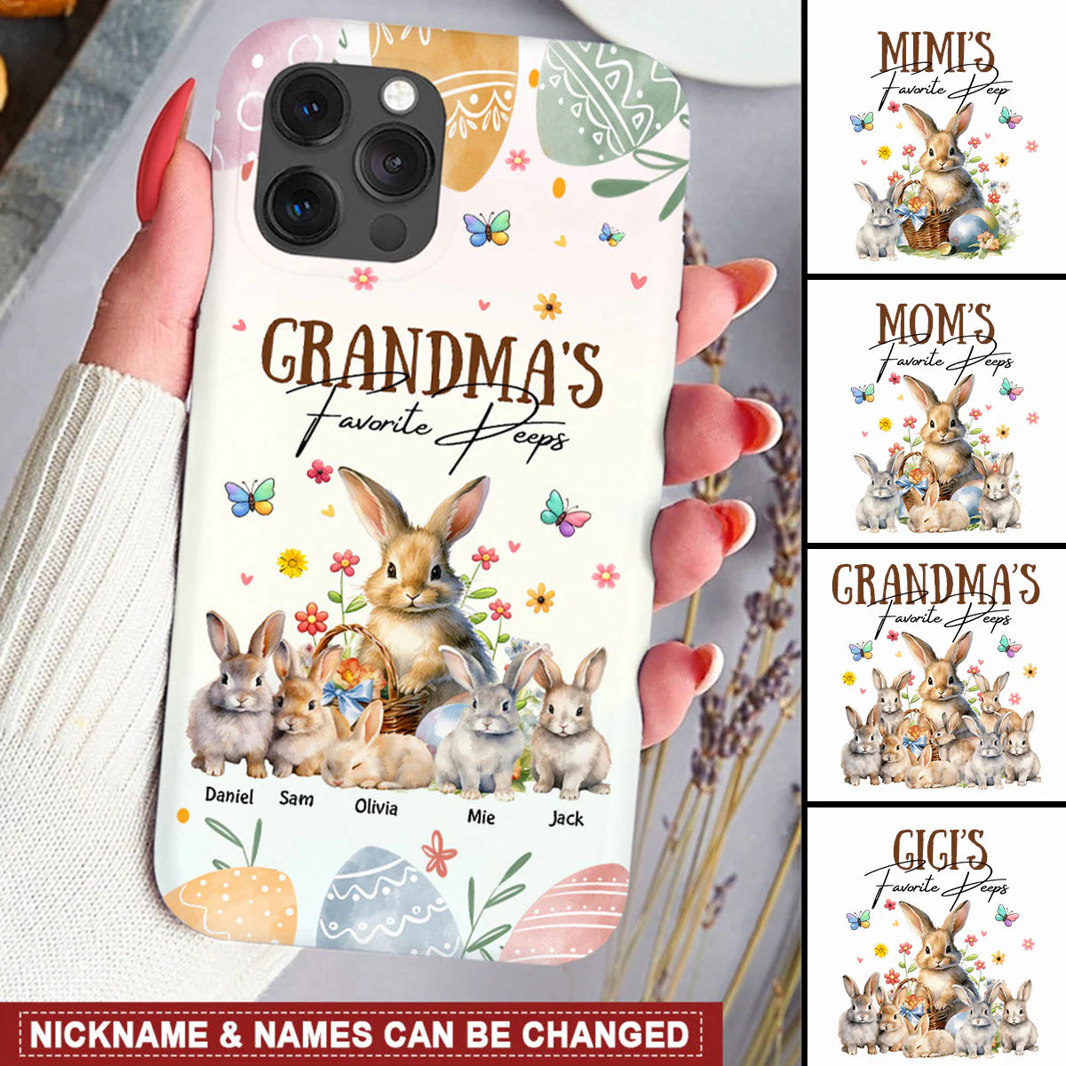 Grandma's Favorite Rabbit Personalized Phone Case - Image 3