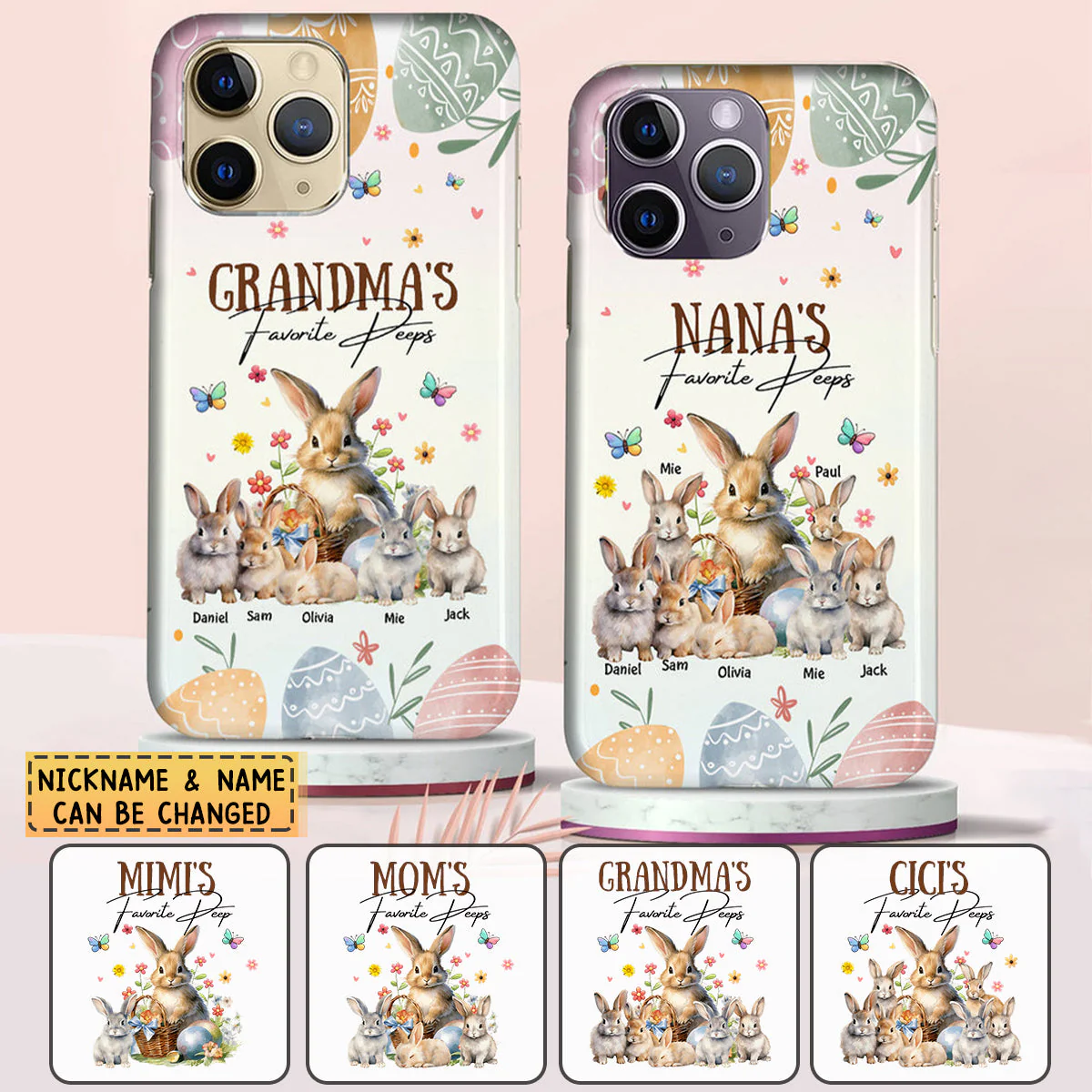 Grandma's Favorite Rabbit Personalized Phone Case - Image 4