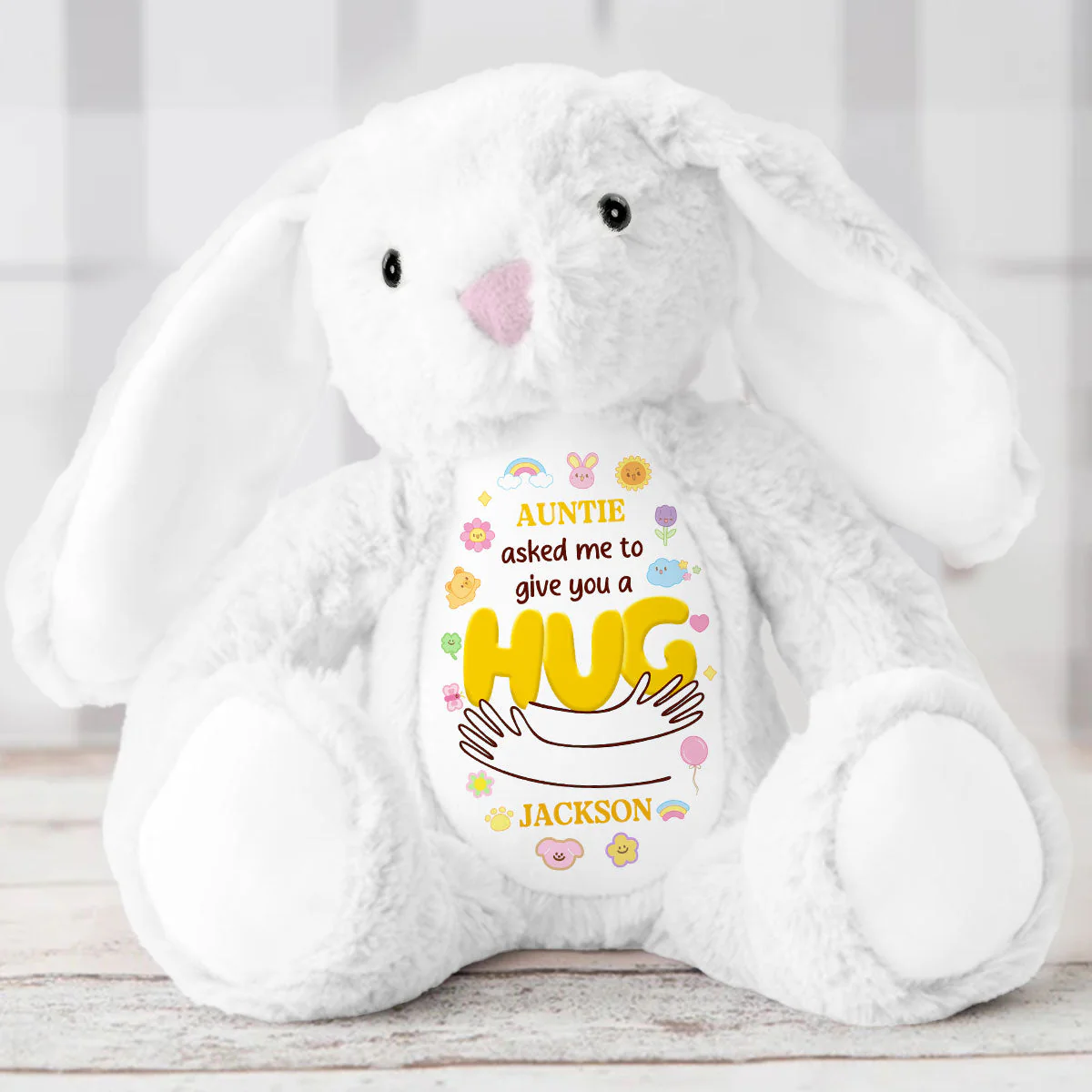Grandma's Hug - Personalized Custom Easter Bunny Plush Gift For Family Members - Image 6
