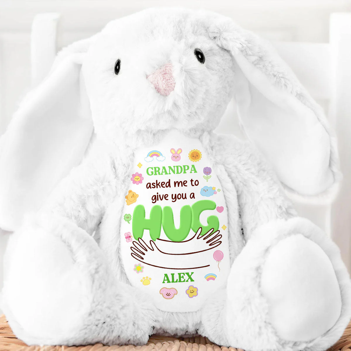 Grandma's Hug - Personalized Custom Easter Bunny Plush Gift For Family Members - Image 7