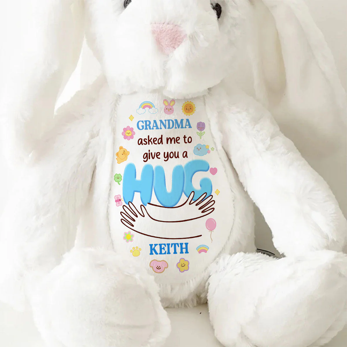 Grandma's Hug - Personalized Custom Easter Bunny Plush Gift For Family Members - Image 9