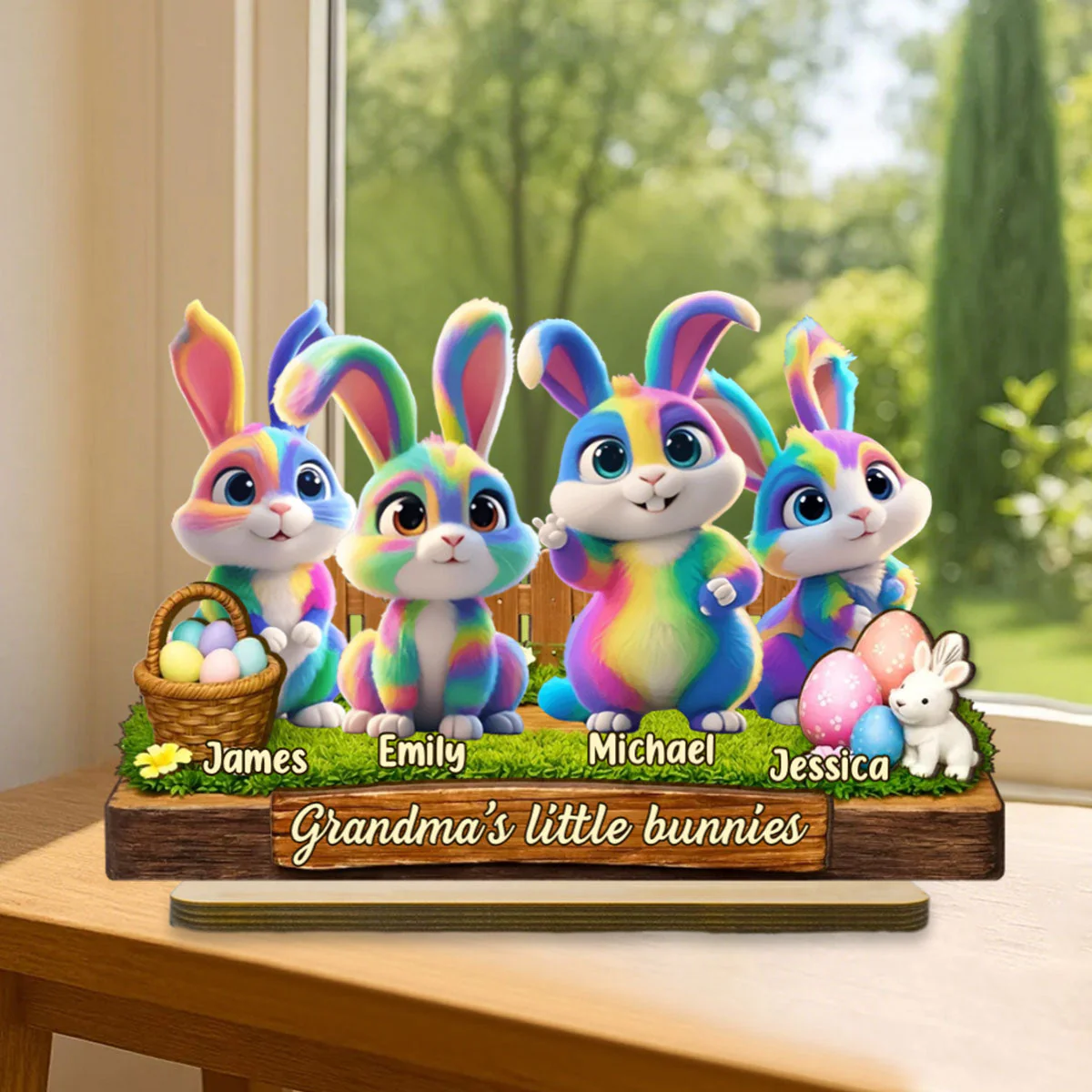 Grandma's Little Bunnies Easter Gift - Personalized Wooden Plaque - Image 7