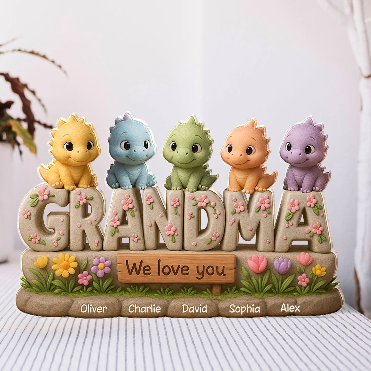 Grandmasaurus Custom Shaped Personalized Acrylic Block Plaque - Image 2