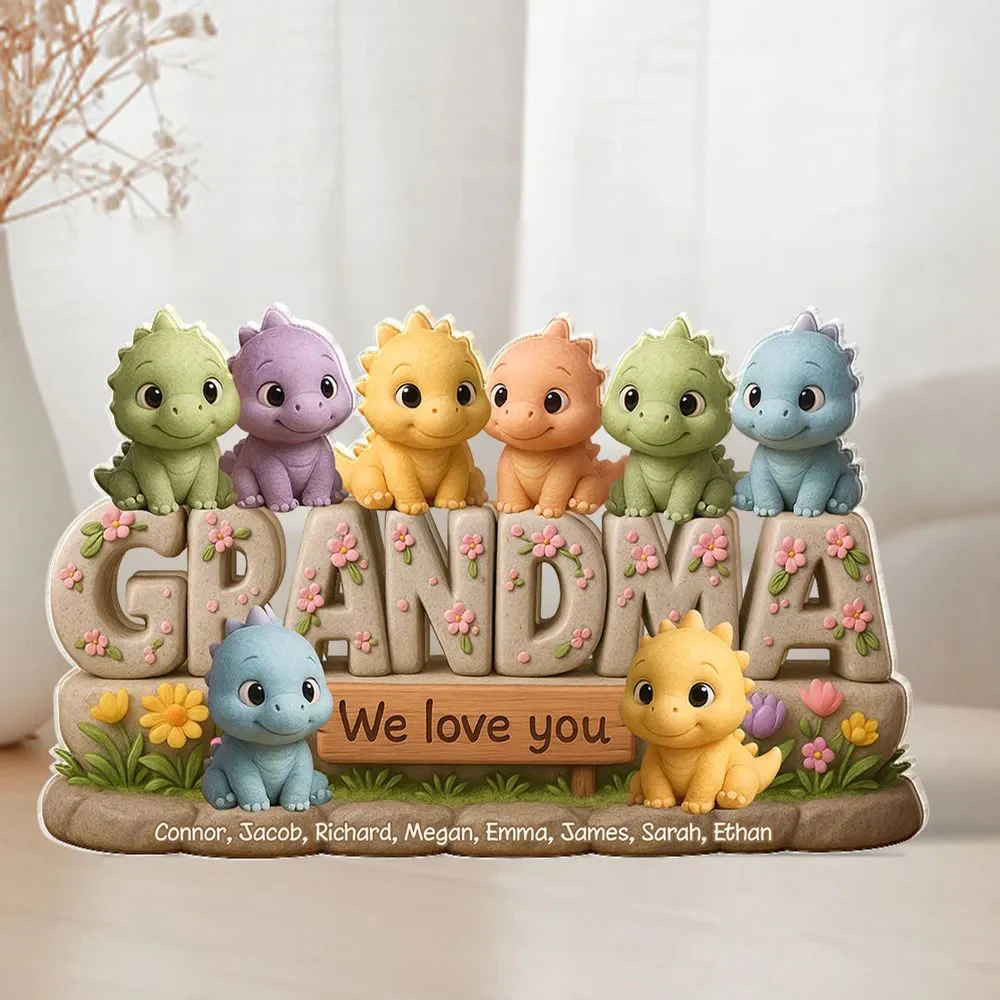 Grandmasaurus Custom Shaped Personalized Acrylic Block Plaque - Image 3