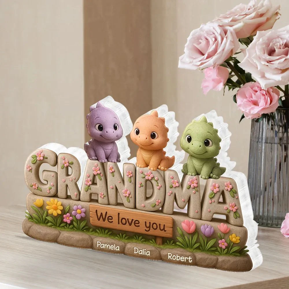 Grandmasaurus Custom Shaped Personalized Acrylic Block Plaque - Image 4