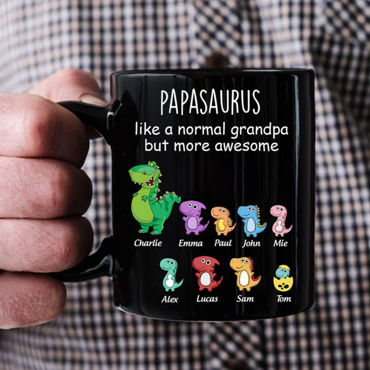 Grandpasaurus/Dadsaurus And Kids Personalized Mug - Image 2