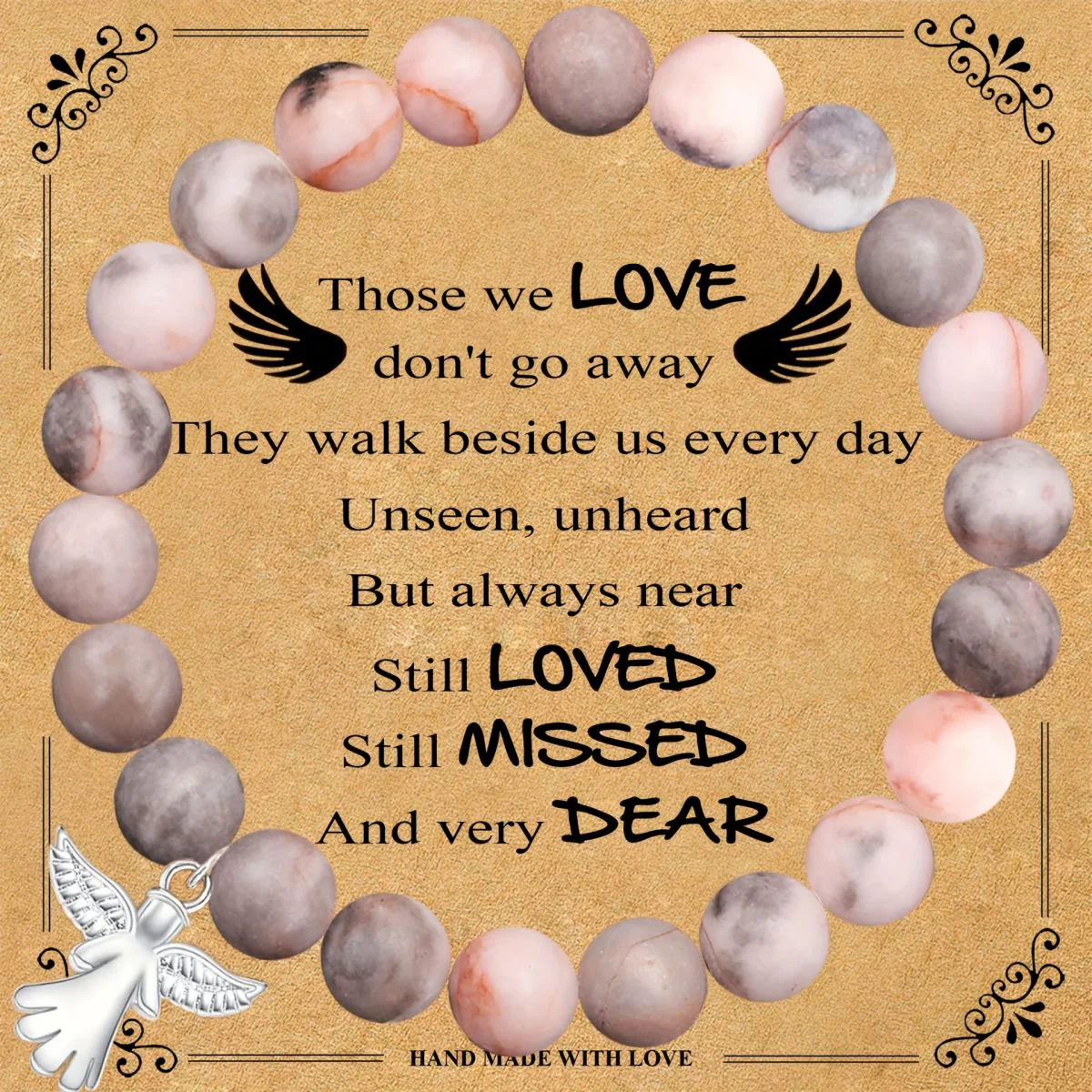 Guardian Angel Gift, Little Hug from Heaven Natural Stone Angel Bracelet - Image 5