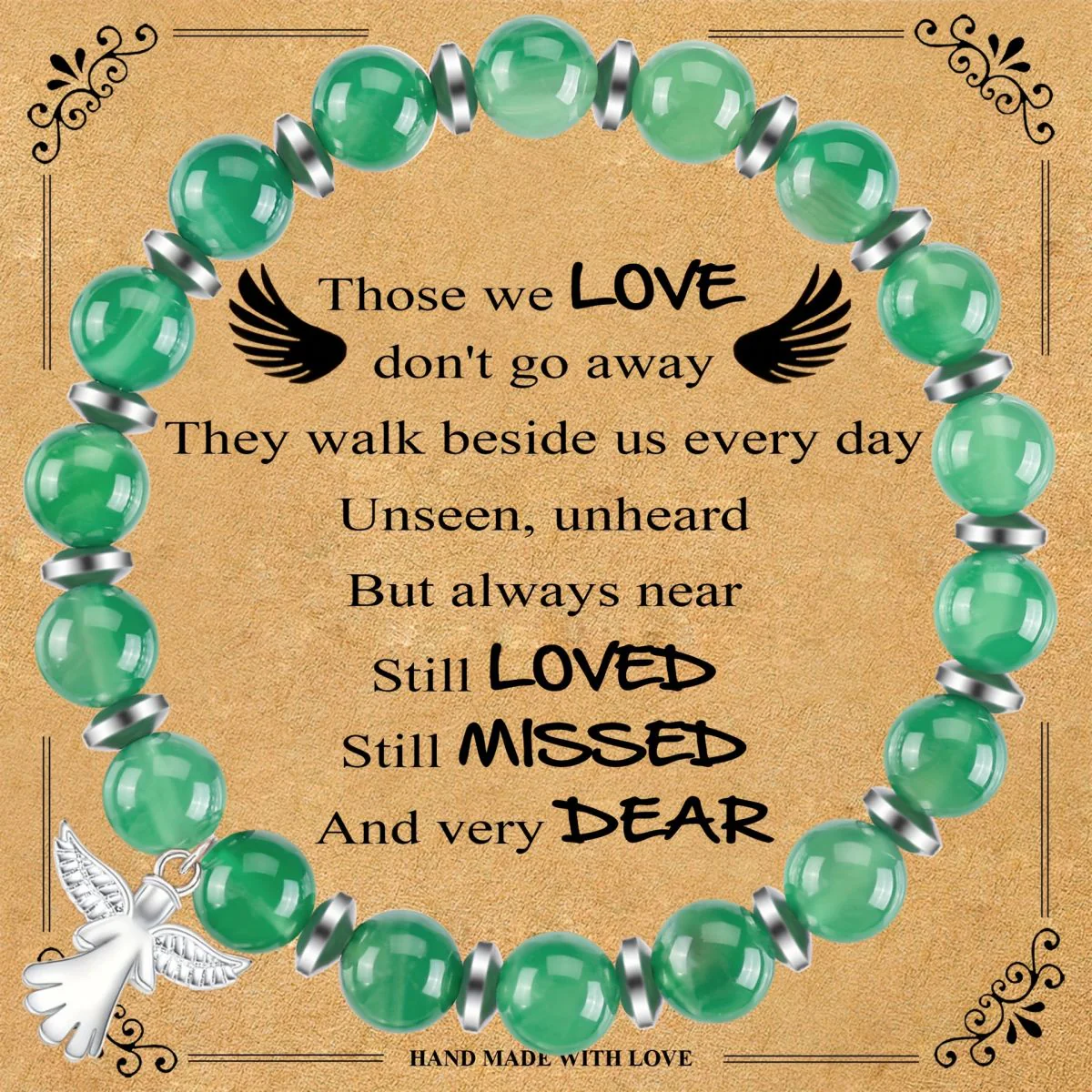 Guardian Angel Gift, Little Hug from Heaven Natural Stone Angel Bracelet - Image 6