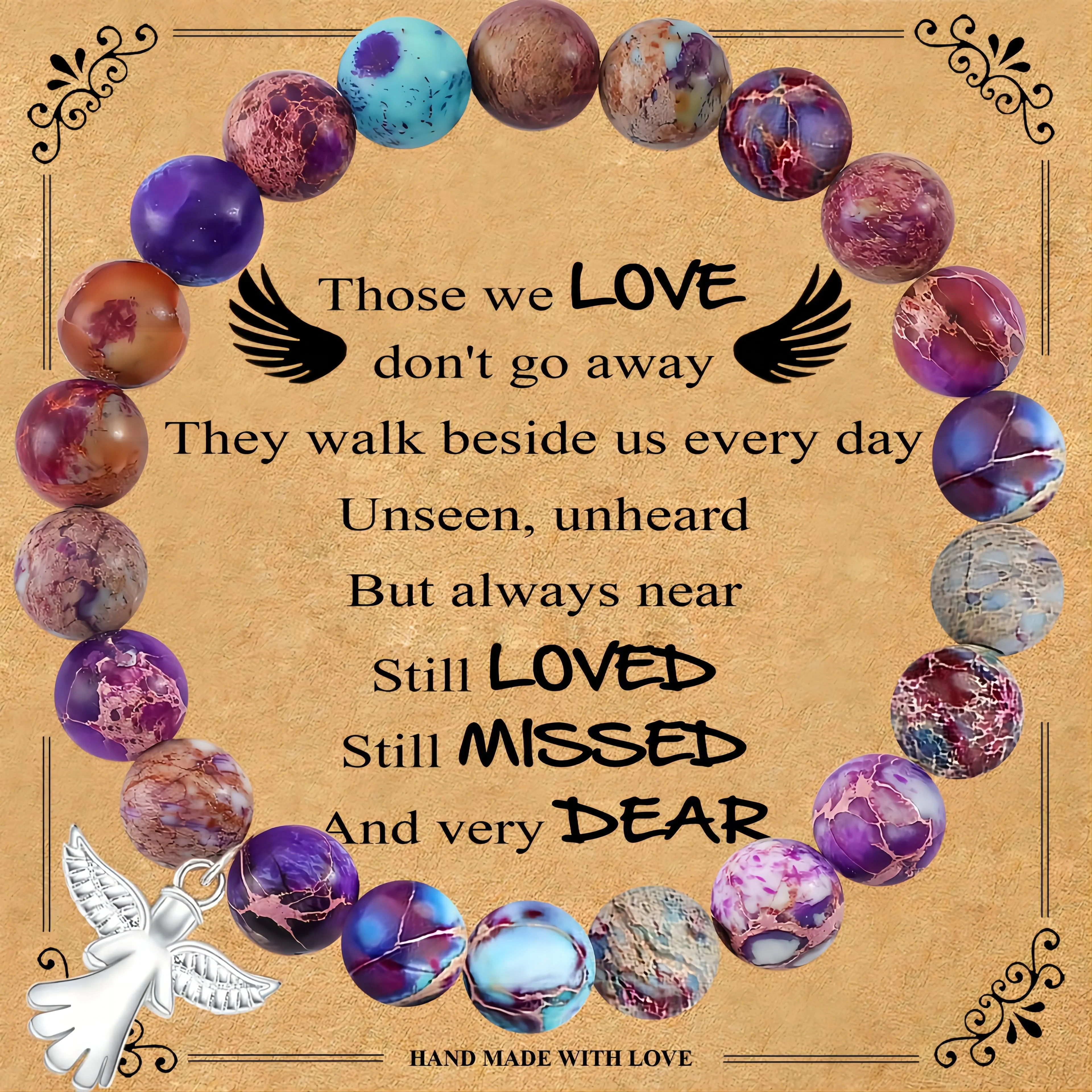 Guardian Angel Gift, Little Hug from Heaven Natural Stone Angel Bracelet - Image 9