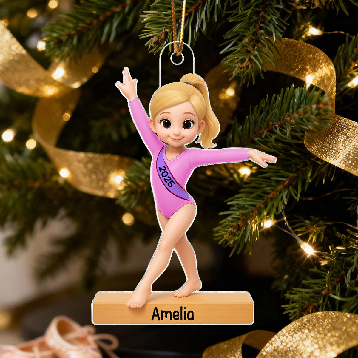 Gymnastic Girl - Personalized Acrylic Ornament - Christmas Gift For Daughter Granddaughter - Image 6